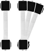 4 Pack Baby Proofing Cabinet Locks,Child Safety Latches Lock with Adhesive,No Drilling and Adjustable Strap Length for Drawers,Fridge,Dishwasher,Toilet Seat,Cupboard,Oven
