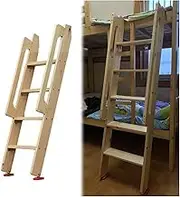 Bunk Bed Ladder/Replacement Ladder with Hook Bracket and Non-Slip Feet for Dorm Loft 300kg/660lbs(4-Steps-125cm)
