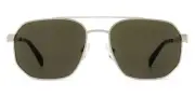 Alexander McQueen AM0458S Sunglasses Men Silver 58mm New 100% Authentic