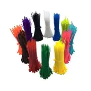 1200 Pieces Zip Ties, Multi-Purpose Assorted Colored Self-Locking Nylon Cable...