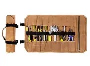 Tool pouch, Heavy Duty 16OZ Waxed Canvas Tool Organizer Bag, Sturdy and Water...