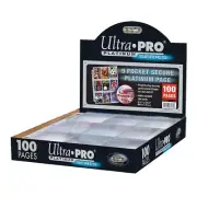 100 Ultra PRO 9-Pocket Platinum SECURE Binder Album Pages Card Standard AFL MTG