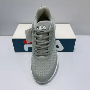 FILA 男生 灰色 輕量 網布 透氣 止滑 緩震 運動 慢跑鞋 1-J321Y-440