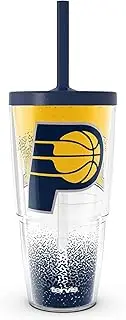 Tervis NBA Indiana Pacers - Defend Made in USA Double Walled Insulated Tumbler Travel Cup Keeps Drinks Cold & Hot, 24oz with Straw Lid, Classic