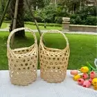 Bamboo Woven Hand-held Basket Retro Storage Box Gift Packaging Box Food