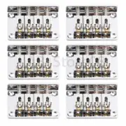6X Cigar Box Guitar 4-String Roller Saddle Top Loading Hard-tail Bridge Silver