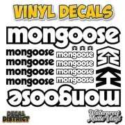 Mongoose Vinyl Bike Frame Decals - Waterproof Vinyl - 29cm D2
