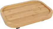 Bedside Shelf, Round Edge Space Saving Wooden Bedside Clip-on Table, 1-8cm Adjustable Safe Modern Simple Stable Bed Side Table for Bedroom (Wood)