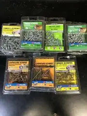 ORIGINAL Unused Assorted Timber Chipboard Screws Build Drill Driver Garage Tools