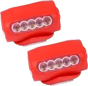 2Pcs Strobe Lights Red Bright LED Bike Headlight and Taillight Easy to Install for Night Cycling and Mountain Biking