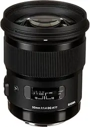 Sigma 4311954 50mm f/1.4 DG HSM Art Lens for Canon, Black
