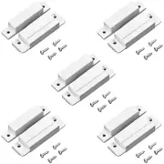 Wired Surface Mounted NC Magnetic Door Window Contact Sensor Alarm Pack of 5