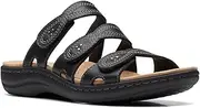 [Clarks] Women's Work Low-Heel Leather Slide Sandals