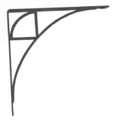 Knape & Vogt 200OP BLK 8 8 in. Black Steel Shelf Bracket