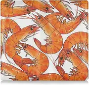 Amooorous Cute Cartoon Shrimp Premium Leather Auto Registration Insurance & ID Card Holder Document Wallet for Essential Document, Driver License, Cards