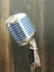 Retro Vintage Microphone – Classic Dynamic Old School Metal Grill Design.