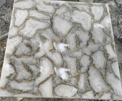 18" White Stunning Agate Coffee table Top, Center Square Table Top, Home Decor
