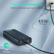 ROMOSS USB C PD Power Bank, 50W Laptop Portable Charger, 20000mAh Ultra Fast Charging Battery Pack