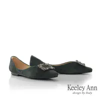 在飛比找momo購物網優惠-【Keeley Ann】璀璨鑽飾平底包鞋(綠色3755671