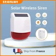 433Mhz High Decibel Outdoor Solar Wireless Siren Loudspeaker Waterproof Strobe