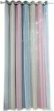 LAPOOH Star Curtains Stars Blackout Curtains for Kids Girls Bedroom Living Room Colorful Layer Star Window Curtains, 1 Panel (40