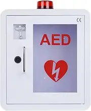 YUNYHAO AED Defibrillator Storage Cabinet, Wall Mounted AED Cabinet with Alarm System, Industrial Grade Steel Sheet Housing Transparent PVC Window