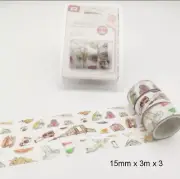 Japan Washi Tape Travel the world 3 rolls set 15mm x 3m x 3 MT520