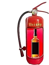 Wine Bottle Fire Extinguisher, Fire Extinguisher Wine Holder, Fire Extinguisher Bar Decor, 42.5x13cm, Iron Wine Bottle Holder, Wine Storage Fire Extinguisher for Novelty Wine Storage System