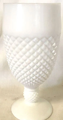 Goblet - Addison Pattern - Milk Glass - Mosser USA