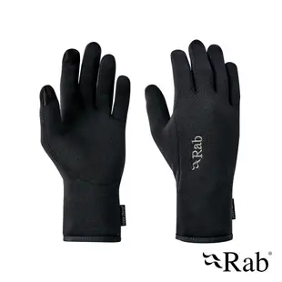 【RAB】 Power Stretch Contact Glove Men 保暖刷毛觸控手套 男款 黑色 #QAH55