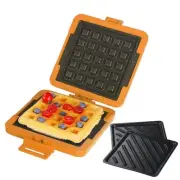 Microwave Sandwich Maker & Waffle Maker 2-in-1 Set - Full Wrap detachable Sil...
