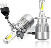Simpo LED Headlight Bulbs Headlight Bulb H4 9003 Hi/Low All-in-One Conversion Kit Led Headlights with COB Chips 8000 Lm 6500K Cool White Beam Bulbs IP68 Waterproof