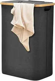 [Gupcaqosjw] Clothes Hamper with Lid, Household Narrow Laundry Hamper, 55L Laundry Basket with Lid and Handles, Dirty Clothes Bin for Laundry Room, Bathroom, Bedroom and Dormitory