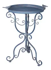 Side Table Antique Bird Bath Garden Table Flower Table Iron Table Country Style