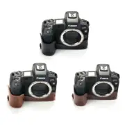 Half Body Case Handgrip PU Leather Camera Cover Battery Opening For Canon EOS R