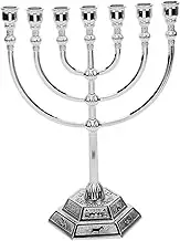 VALICLUD Israel Menorah Candle Holder Vintage Branch Candelabrum Decor Retro Tealight Stand for Home Office Event Centerpieces Elegant Table Decoration for Parties Banquets