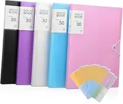 HAPINARY 5 Pcs Show Folder Stickers Small Binders Document Organizer Binder Portfolio Folder Binder Inserts Display Book Binder with Clear Sleeves Portfolio Book Presentation Book Pp