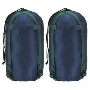 2pcs Compression Stuff Sack, 20L Waterproof Sleeping Bag, Dark Blue
