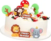 JOINPAYA 1 Set Cake Decoration Soft Glue Two Woodland Animals Figures Cupcake Figurines Boy Animal Cake Toppers Mini Animals for Cake Decoration Cartoon Rabbit Rubber