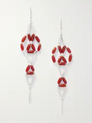 [Isabel Marant] Isabel Marant - Sahale Silver-tone Beaded Earrings - One size One size Silver