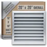 Fits 18x18 Wall Opening Anodized Aluminum Exterior Wall Vent by Handua | Gabl...