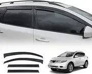 OAD4X4 Weathershields Compatible with Nissan Murano 2009-2015, Weather Shields Window Visors Wind Deflectors Sun Rain Guard 4PCS Set