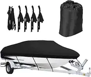 Nevalerra Boat Cover | Easy Consolidated Boat Cover Plane, Fishing Boat Cover UV Resistant Oxford Fabric with Storage Bag for Runab Boats