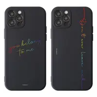 在飛比找TOYSELECT優惠-【獨家設計】愛最大彩虹手寫純色矽膠iPhone手機殼