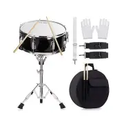 14 inch Snare Drum Set with Gig Bag, a pair Sticks,drum Stand and Drum Keys,a...