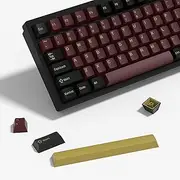 KBDiy 174 Keys Clone Red Samurai Key Caps PBT Double Shot Custom Keycap Set,Keycaps 60 Percent,Cherry Profile Keycaps for GK61/64/68/84/87/100/104/108 Mechanical Keyboard