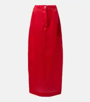 [Khaite] Khaite Lucian silk organza maxi skirt AU 14 red