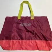 New AERIE Large Pink Green Color Block Tote Bag