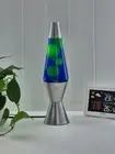 Lava Original Lamp 37CM Silver Base / Yellow Wax and Blue Liquid