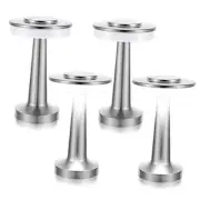 4 Pcs Portable Cordless Table Lamp with Touch Sensor 3 Color Stepless Dimming